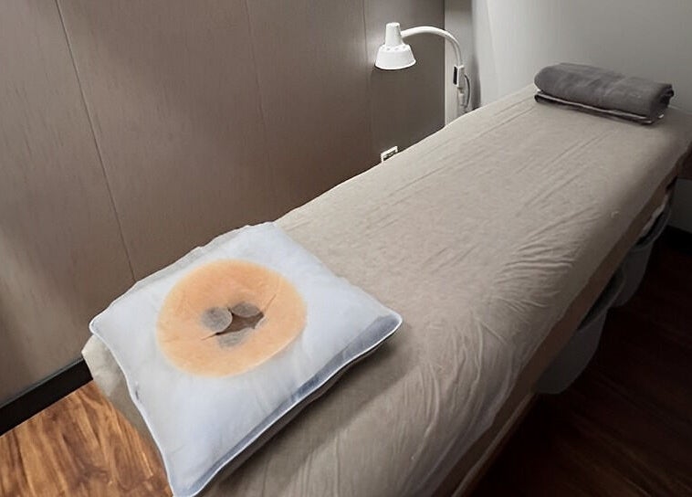 Cozy massage room at Max Massage and Acupuncture in Cardiff, New South Wales, AU.