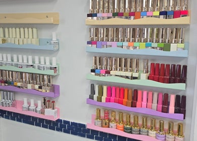 Vibrant nail polish collection at Sherifa nails, George Town, George Town, KY.