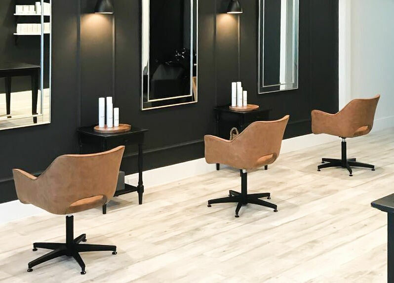 Elegant salon chairs and mirrors at Beautiful by Clariece, Holden Hill, South Australia, AU.