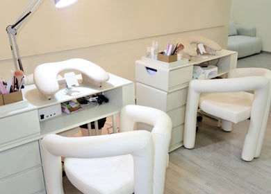 Manicure stations at Elene Beauty Upper Thomson, Singapore, SG offering serene nail care services.