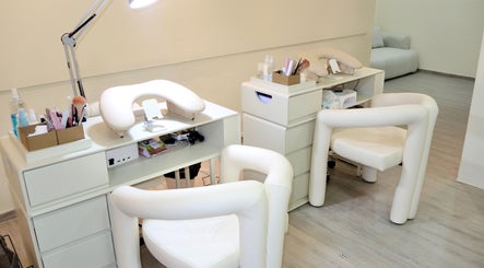Manicure stations at Elene Beauty Upper Thomson, Singapore, SG offering serene nail care services.