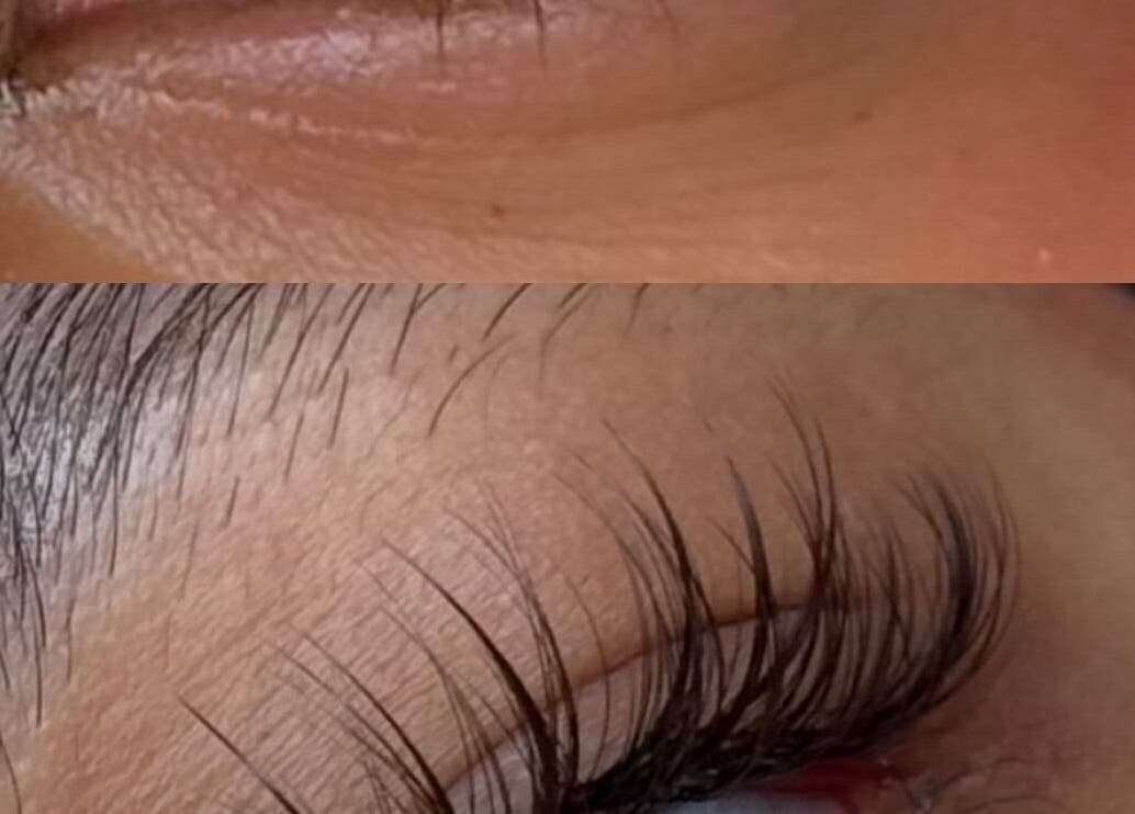 Eyelash transformation at Salon & Yello Spa, Riyadh showcases enhanced, natural beauty.