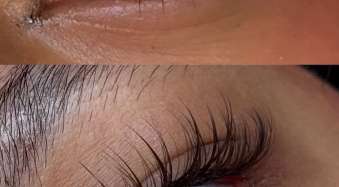 Eyelash transformation at Salon & Yello Spa, Riyadh showcases enhanced, natural beauty.