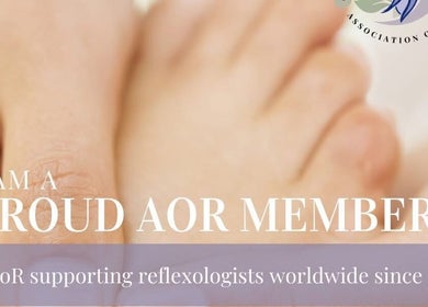 Reflexology & Holistic Health by Wendy in Aberdeen, Scotland, GB, showcasing proud AoR membership.