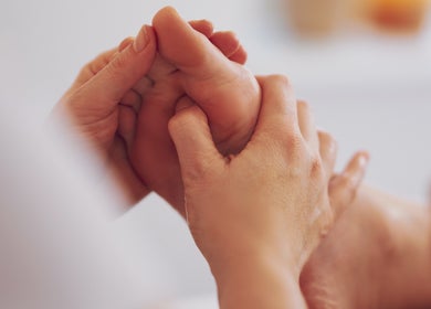 Foot massage at Reflexology & Holistic Health by Wendy, Aberdeen, Scotland, GB.