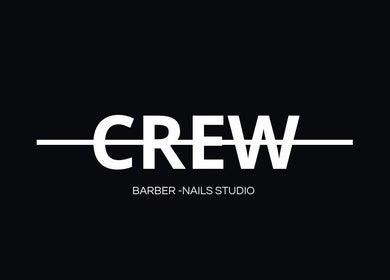 Logotipo de CREW BARBER STUDIO en Bogotá, D.c., Bogotá, D.c., CO sobre fondo negro.