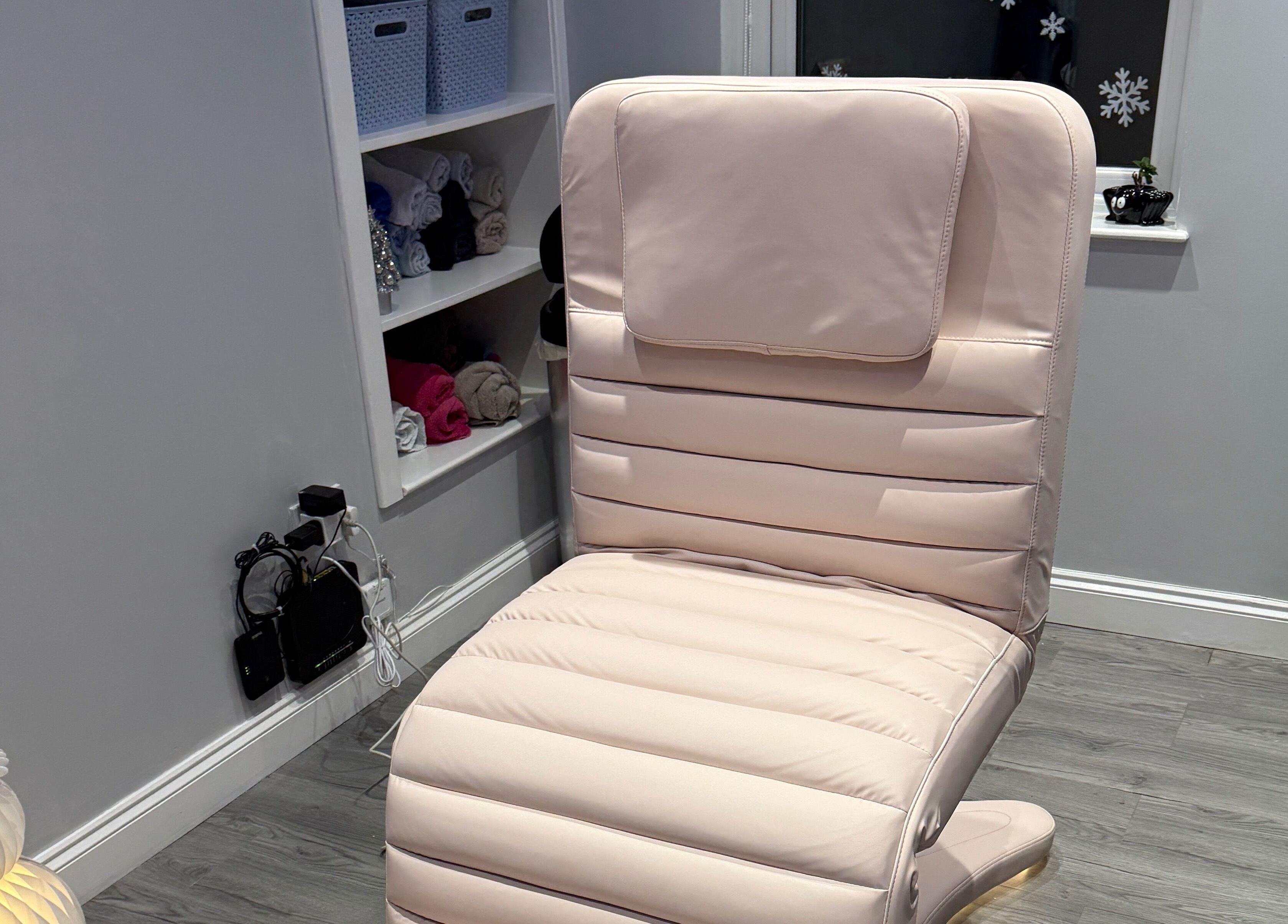 Luxurious spa chair in A Touch of Heaven, Kilbirnie, Scotland, GB, inviting relaxation.