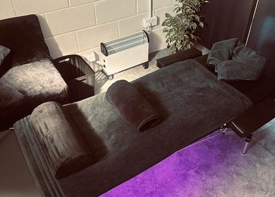 Cozy massage setup at A.J.Healing, South Ockendon, England, GB. Perfect for relaxation and rejuvenation.