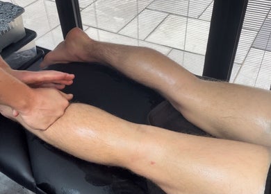 Relaxing leg massage in A.J.Healing, South Ockendon, England, GB. Experience peaceful wellness and rejuvenation.