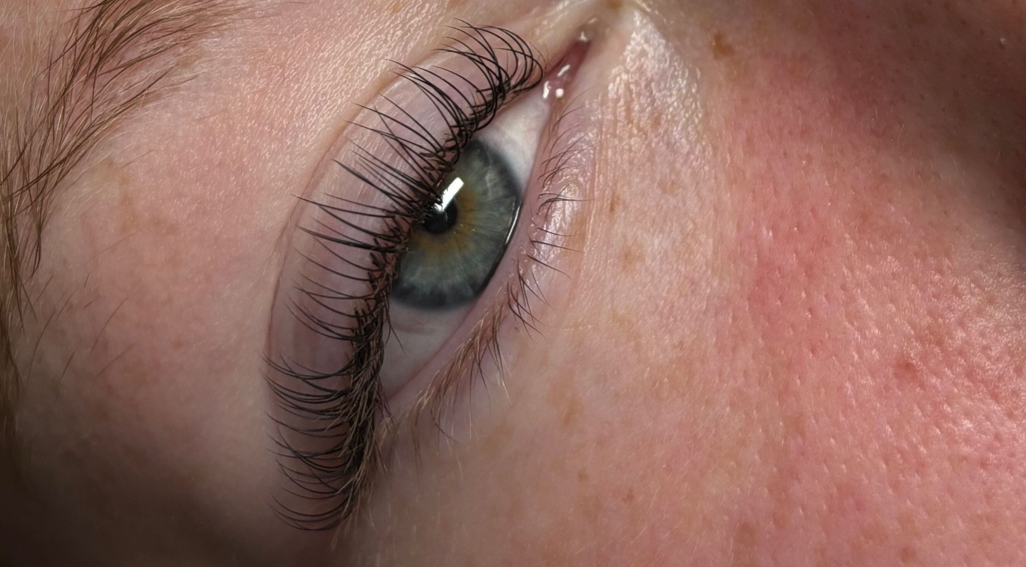 Close-up of luxurious lashes at Lara Dow Beauty, Whitburn, Scotland, GB, showcasing expert lash enhancement.
