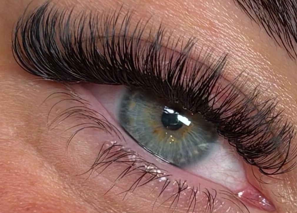Close-up of voluminous lashes at Lara Dow Beauty, Whitburn, Scotland, GB.