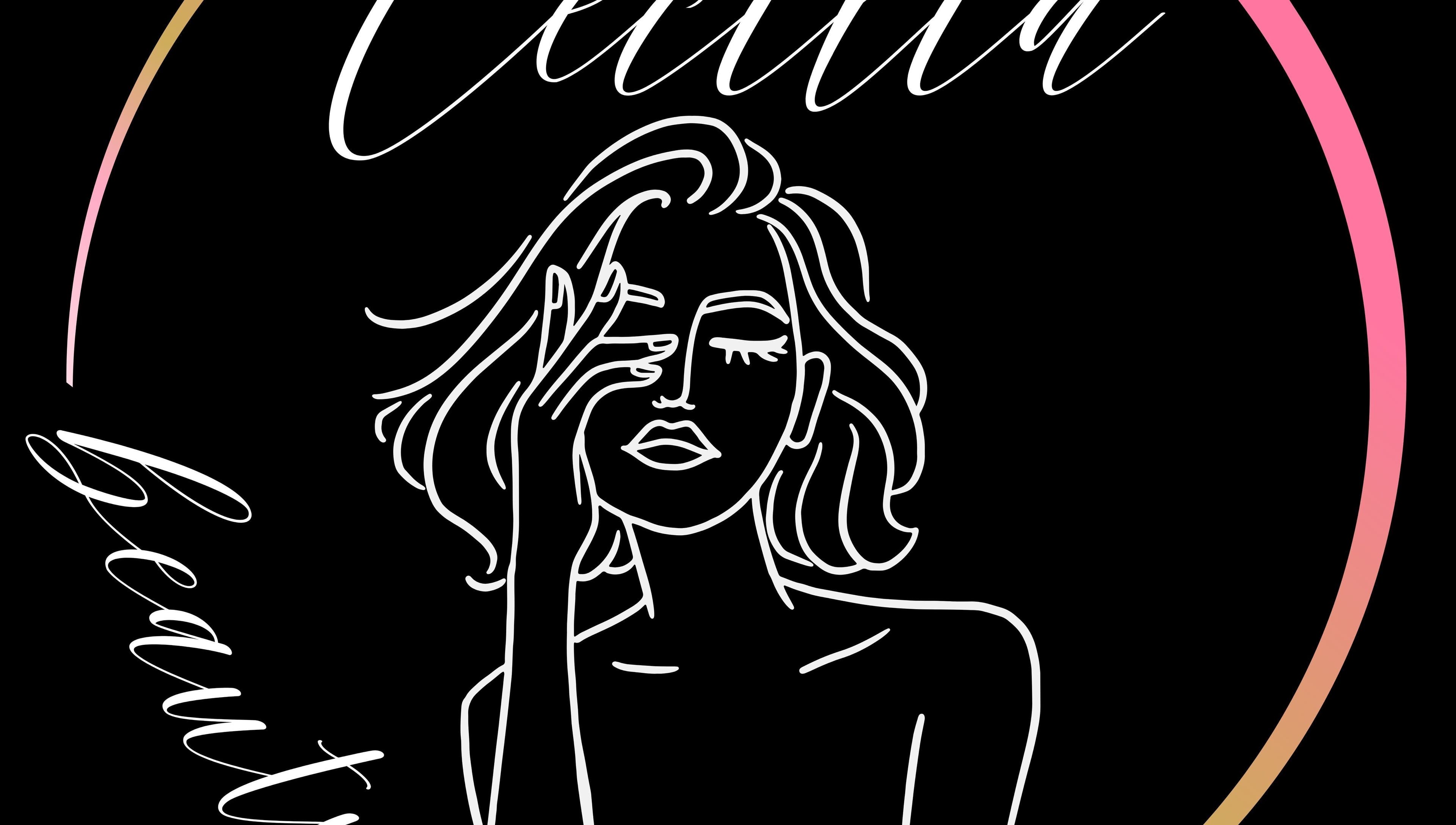 Chic line art logo of Cecilia Beauty Salon in Melbourne, Victoria, AU. Stylish silhouette of a woman's face.