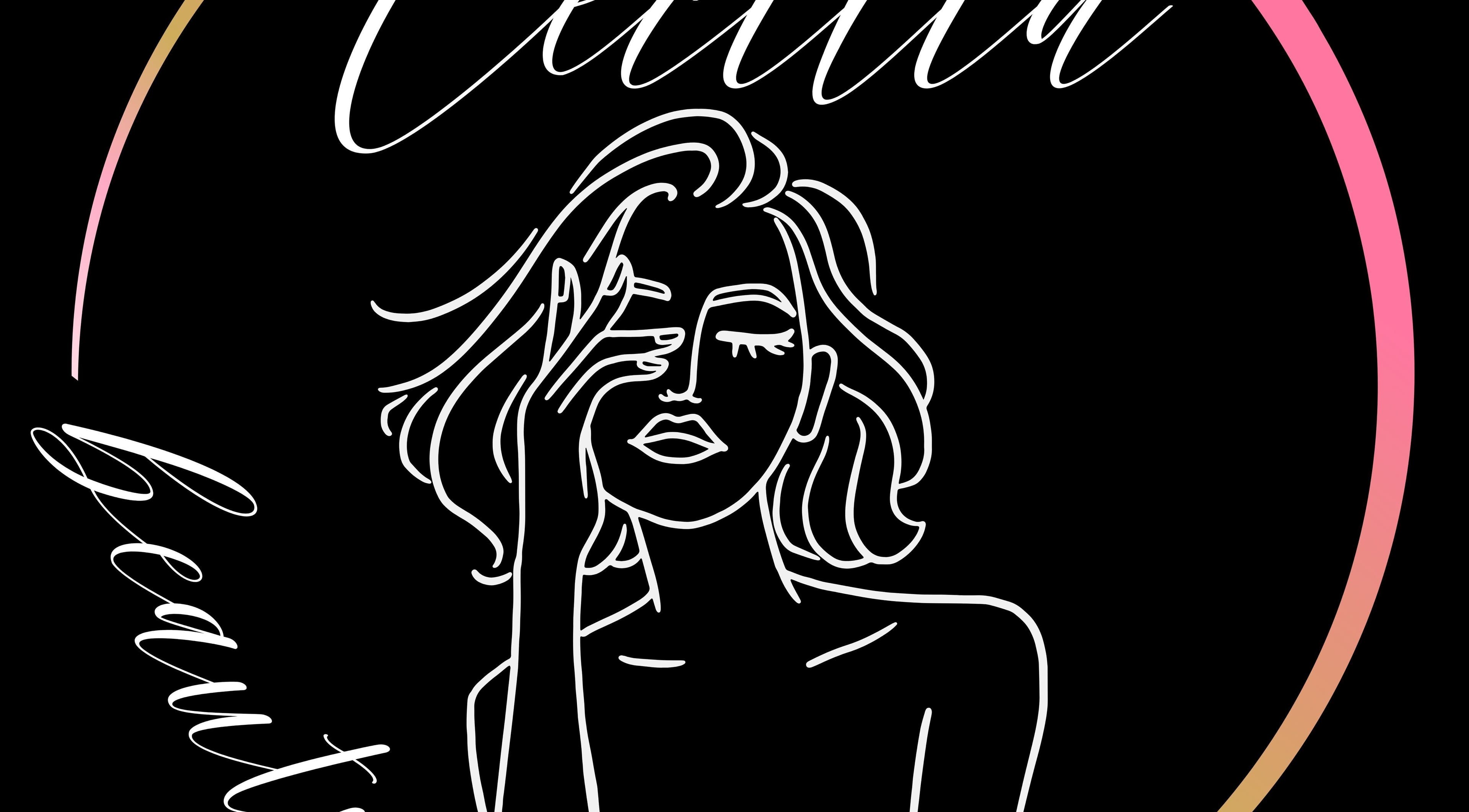 Chic line art logo of Cecilia Beauty Salon in Melbourne, Victoria, AU. Stylish silhouette of a woman's face.