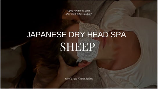 Japanese dry head spa Sheep