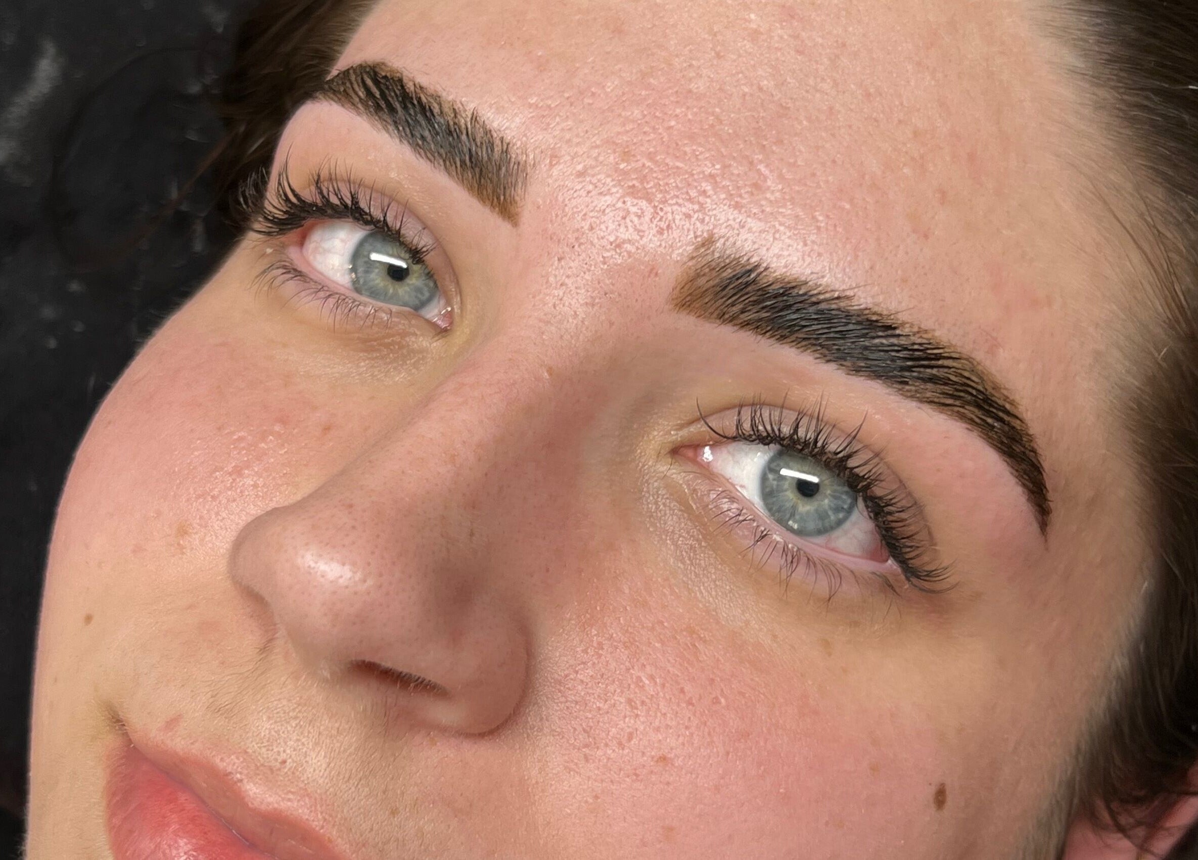 Close-up of styled brows at Lash & Beauty Evolution, Queensburgh, Kwazulu-natal, ZA.