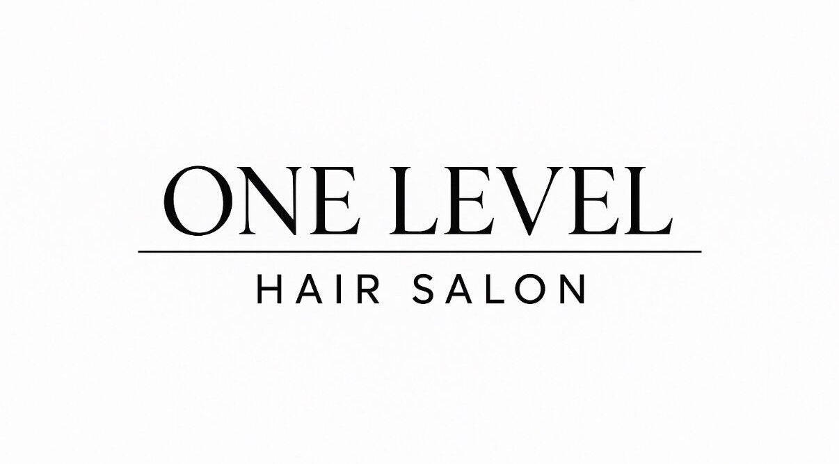 Logotipo elegante do One Level Hair Salon em Quinta Do Conde, Setúbal, PT.