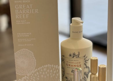 Lumi Nail Bar's fragrance collection at Southport, Queensland, AU, showcasing Maine Beach products.