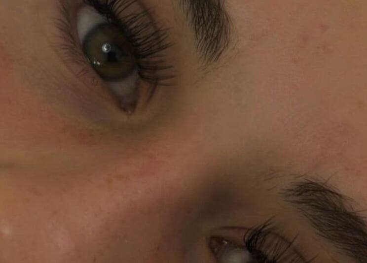 Close-up of peaceful eyes at The Collective, Edinburgh, Scotland, GB showcasing beauty and wellness.