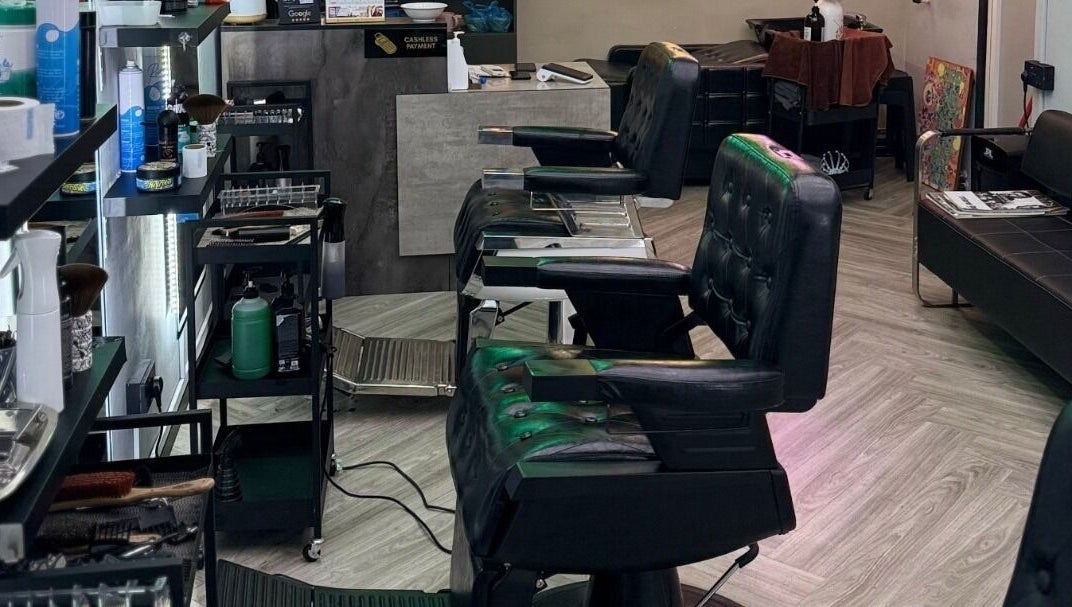 Chic interior of Platinum Cutz & Style - EAST at Marine Parade, Singapore showcasing modern salon chairs and decor.