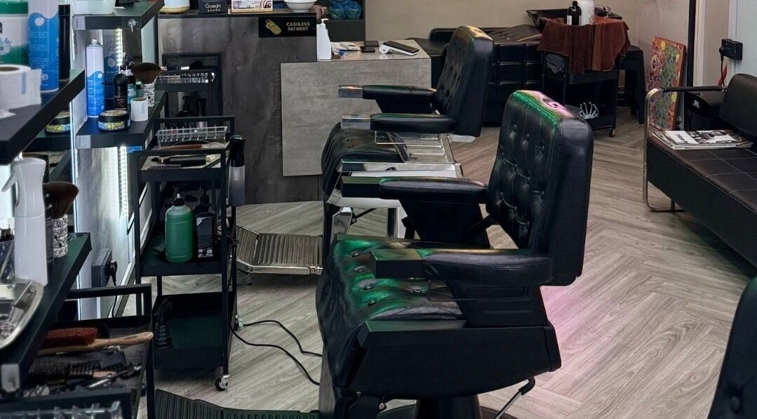 Chic interior of Platinum Cutz & Style - EAST at Marine Parade, Singapore showcasing modern salon chairs and decor.