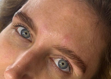 Beautifully shaped brows at OnFleek Lash & Brows, Condell Park, New South Wales, AU.