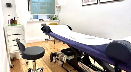 Serene massage room at Wellbeing Massage & Pain Relief in Covent Garden, London, England, GB.