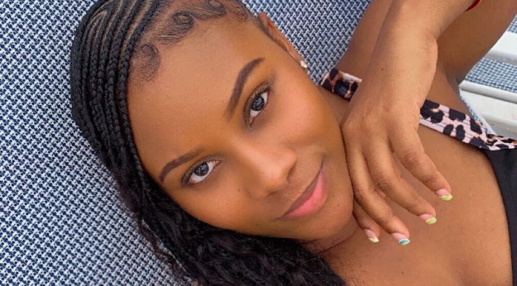 Elegant braided hairstyle at Kay’s Braiding in Portmore, St. Catherine Parish, JM.