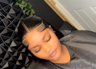 Elegant hairstyle at The Beauty Gallery, Marsh Harbour, Central Abaco, BS, showcasing professional styling.