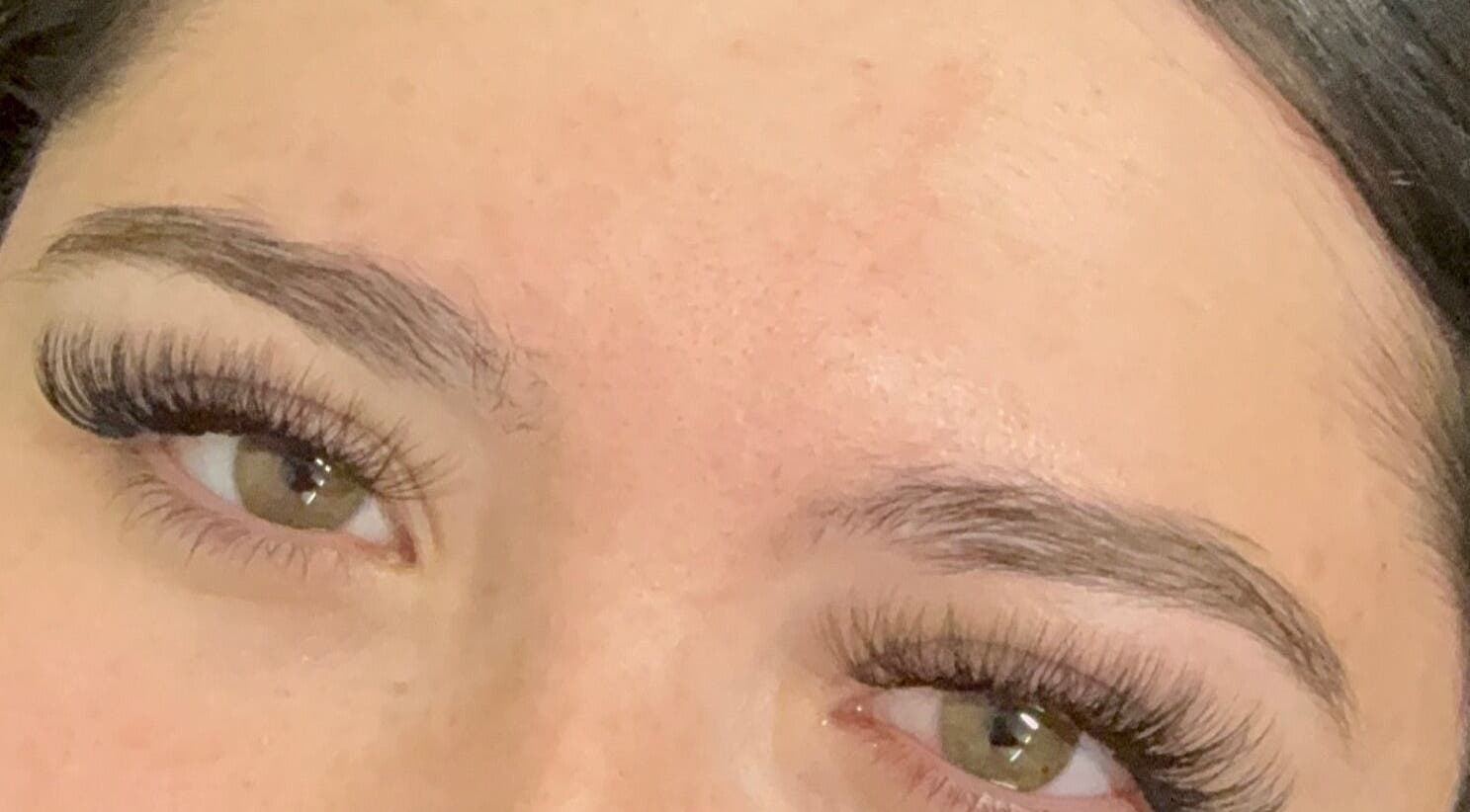 Close-up of styled eyelashes at Lapilipina Beauties, Christchurch, Canterbury, NZ.