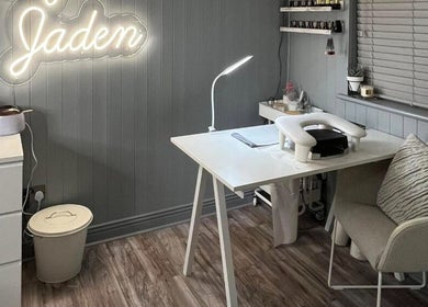 Cozy nail treatment area at Beauty By Jaden, North Shields, England, GB with chic decor and ambient lighting.