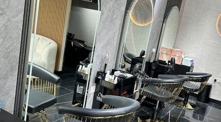 Elegant salon chairs at The Luxury Touch Beauty Salon, Dubai, Dubai, AE, offer ultimate comfort and style.