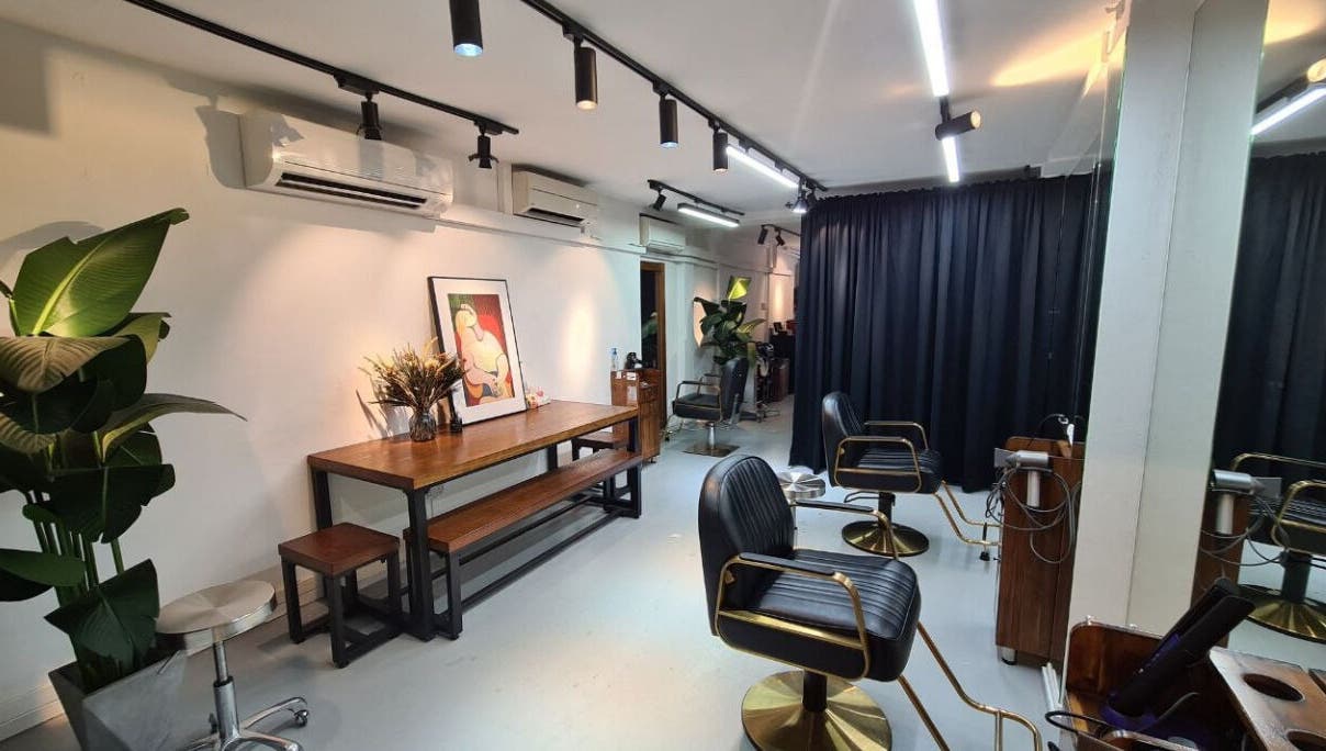 Elegant salon setup at Hair Eclipse. Modern chairs and decor in Singapore, Singapore, SG.