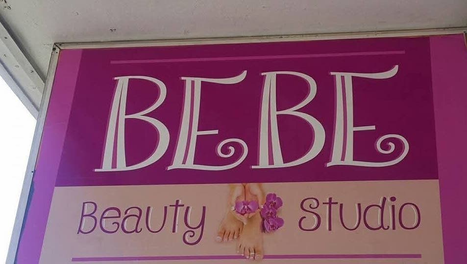 BeBe Beauty Studio sign in vibrant pink, located in Cape Town, Western Cape, ZA.
