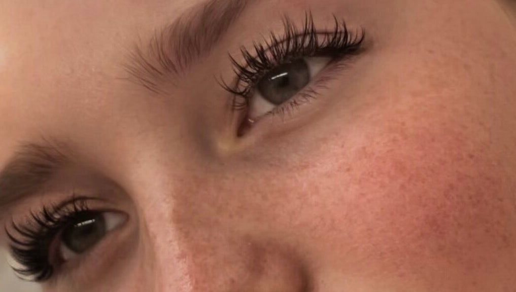 Close-up of styled eyelashes at The Eyelash Salon in Labrador, Queensland, AU showcasing lash perfection.