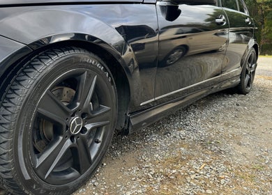 Black car with polished finish at Dos-Amigos Car Detailing, Staunton, Virginia, US.