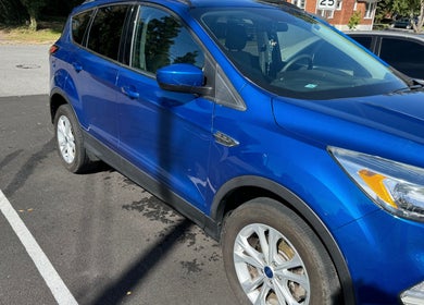 Glossy blue car at Dos-Amigos Car Detailing, Staunton, Virginia, US.