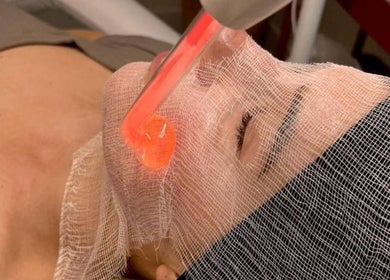 Facial treatment at Essential Recovery, Yarm, England, GB, showcasing advanced skincare techniques.