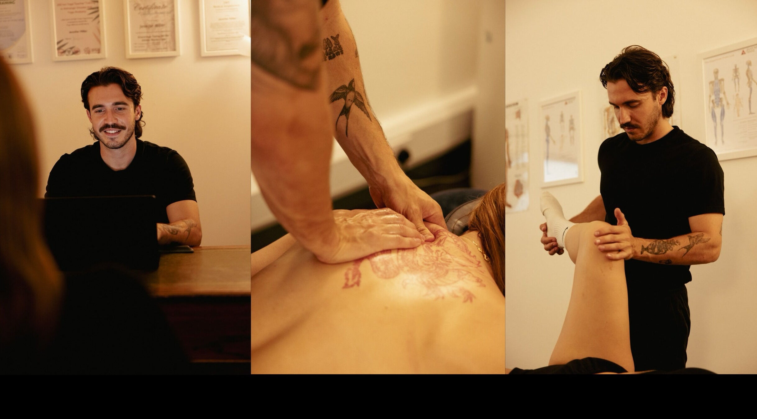 Liam Collins - Sports Massage Therapist & Lifestyle Coach giving a massage in Liverpool, England, GB.