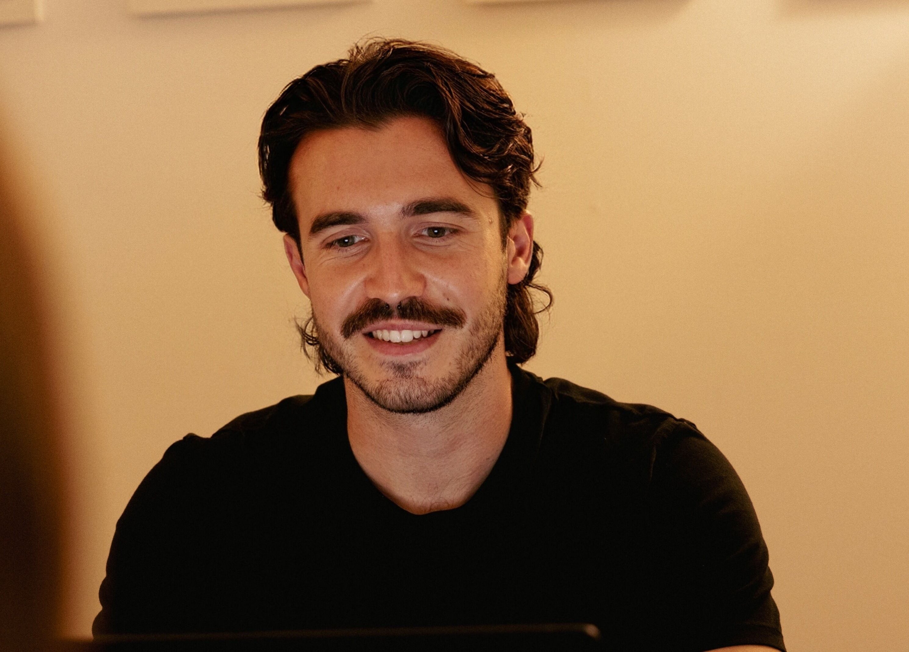 Liam Collins at his office in Liverpool, England, GB, as a sports massage therapist and lifestyle coach.