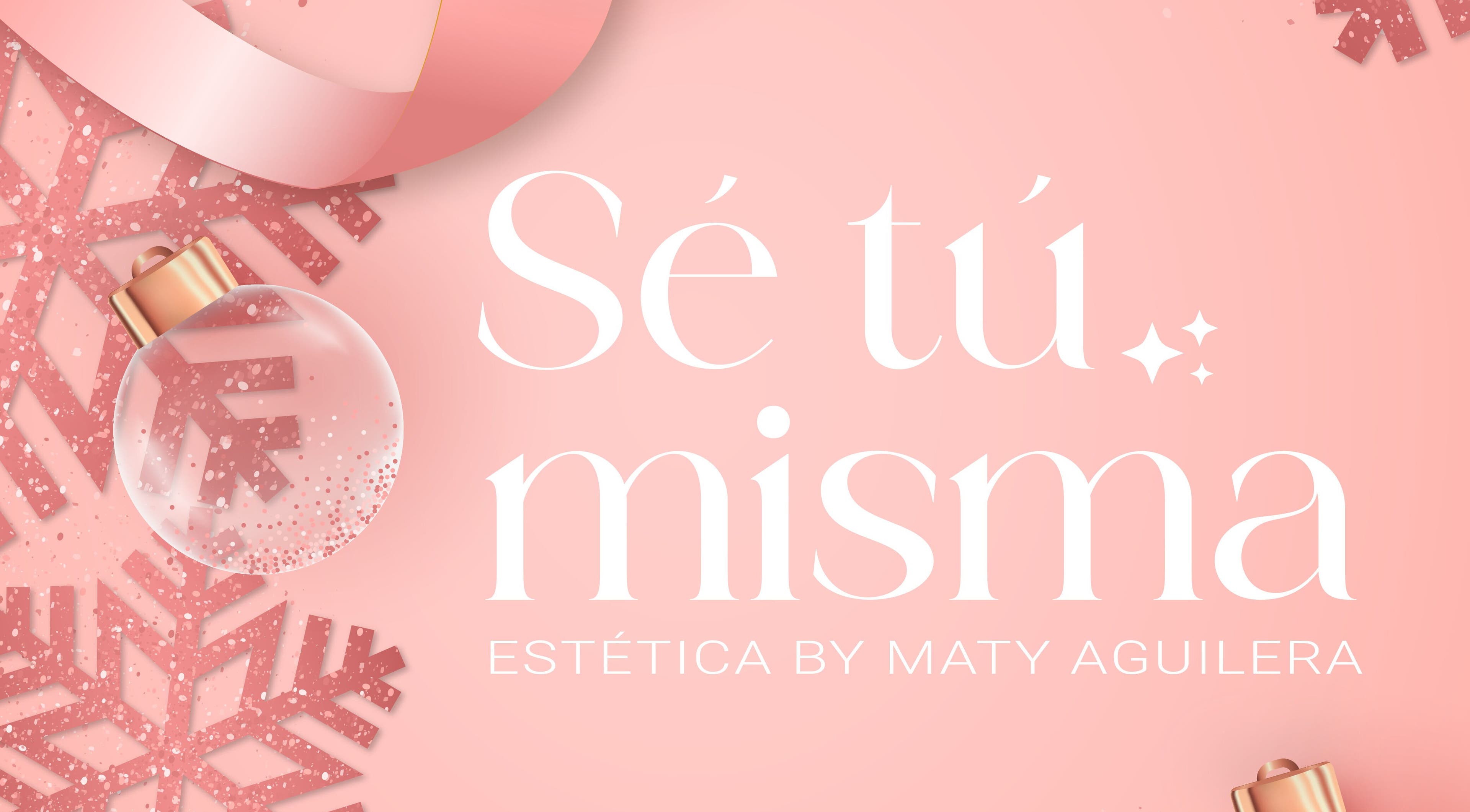 Arte navideño de Sé tu misma, Veracruz, Veracruz, MX con copo de nieve y esfera brillante.