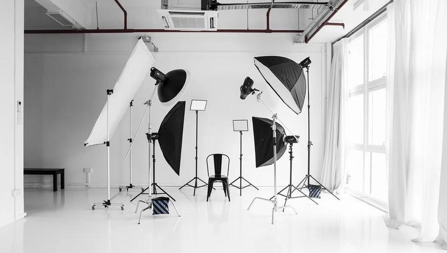 Photography setup at Studio Space, Singapore, SG with professional lighting equipment.