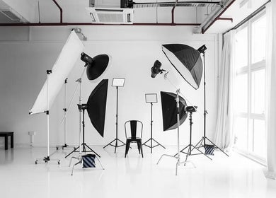 Photography setup at Studio Space, Singapore, SG with professional lighting equipment.