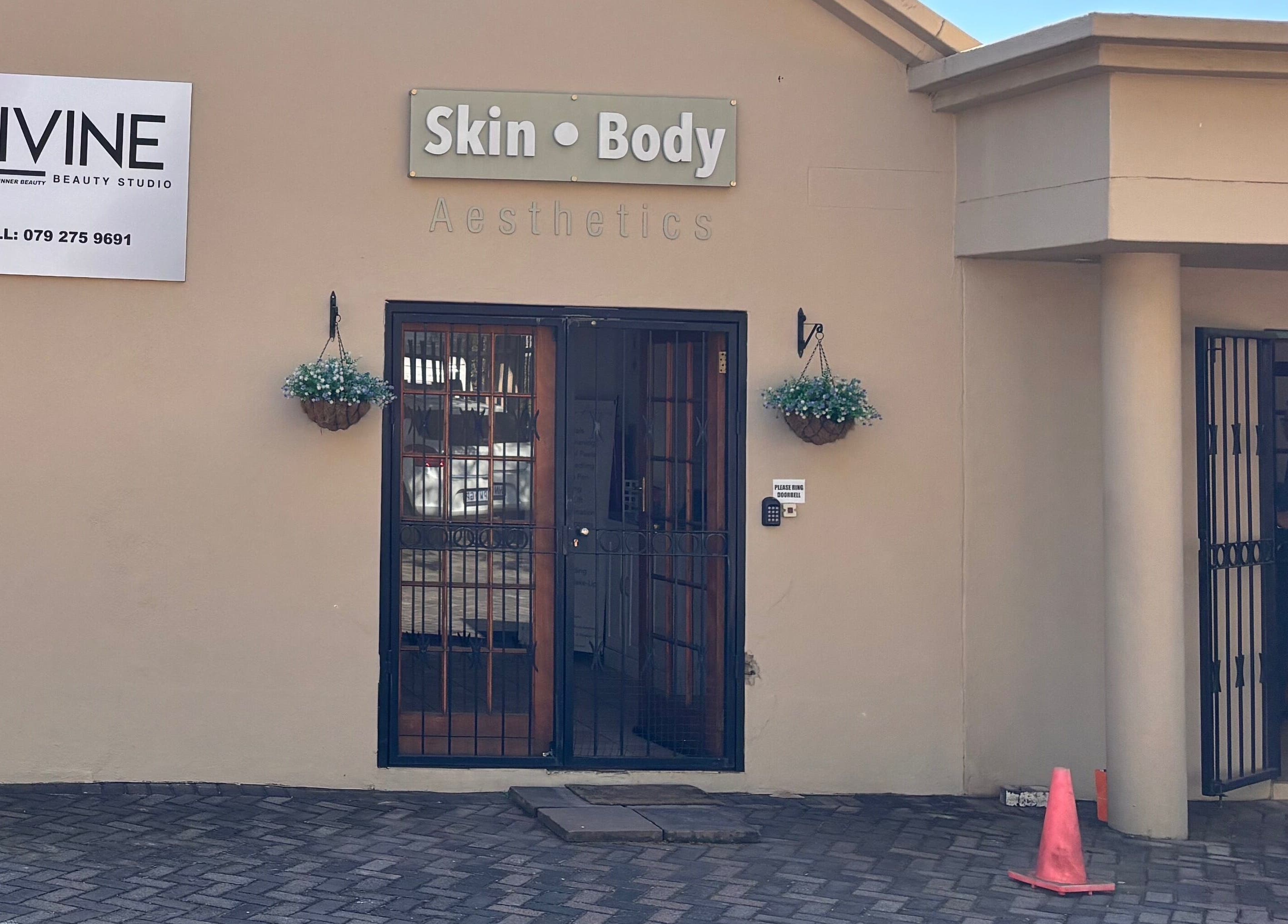 Entrance of Divine Beauty Studio, Pretoria, Gauteng, ZA showcasing chic and modern decor.