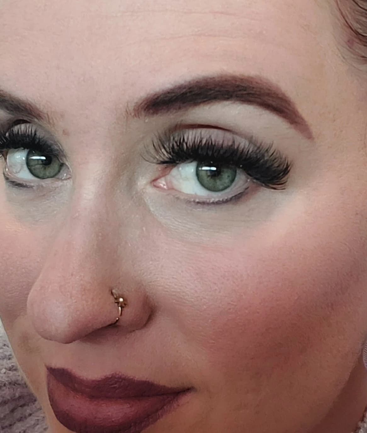 Close-up of a woman with styled eyelashes at Divine Beauty Studio, Pretoria, Gauteng, ZA.