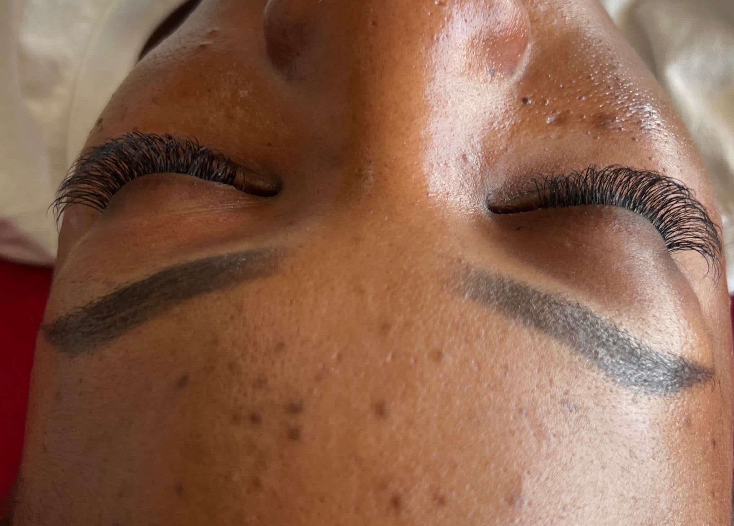 Close-up of lash extensions at Ubuhle Bebhudango Beauty Studios in Ga-nala, Mpumalanga, ZA.