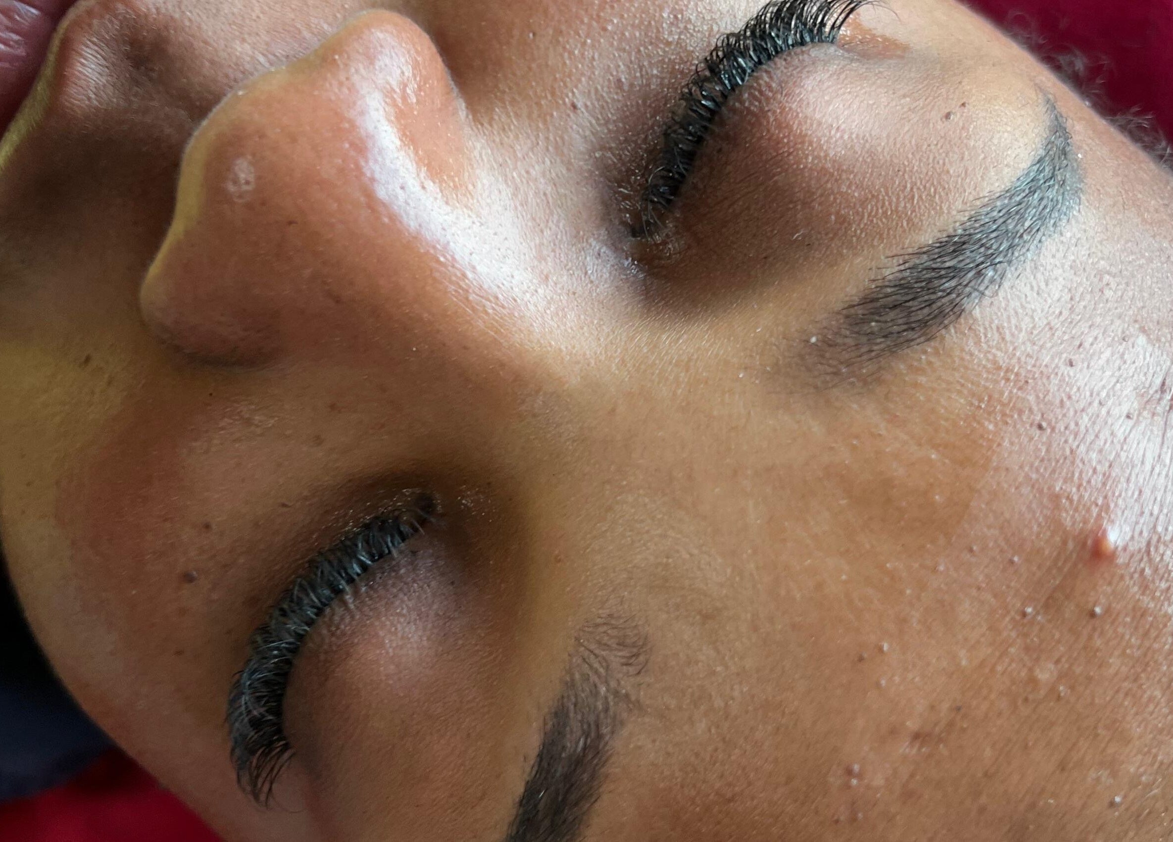 Close-up of elegant eyebrows at Ubuhle Bebhudango Beauty Studios, Ga-nala, Mpumalanga, ZA.