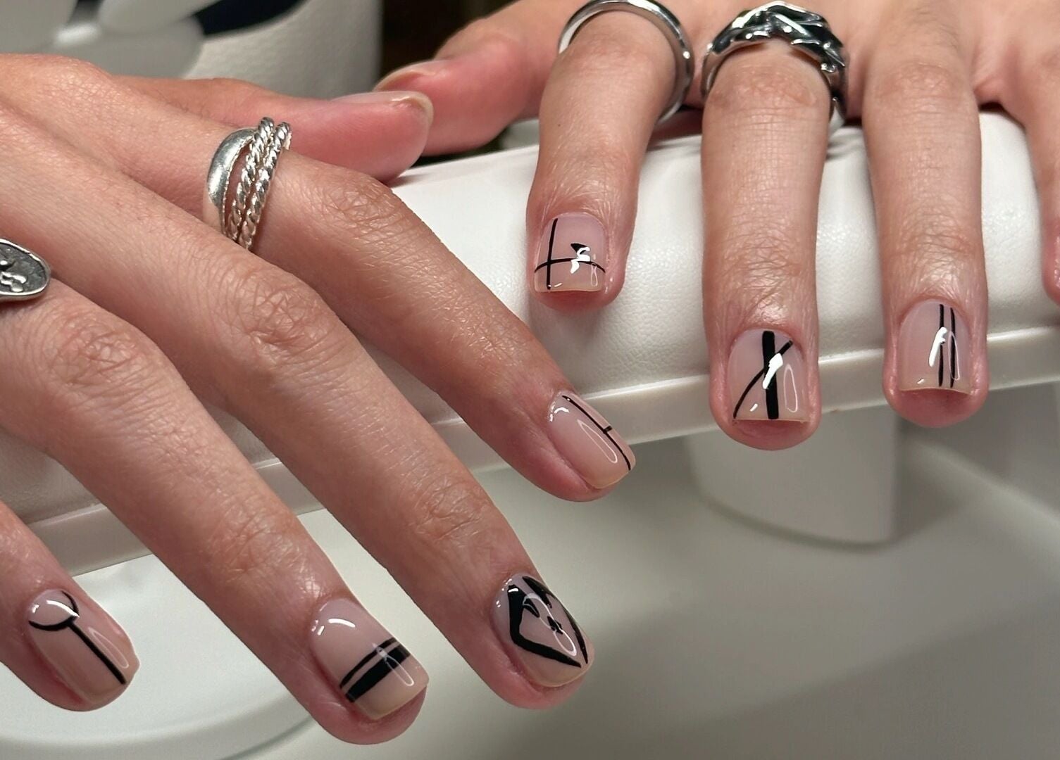 Chic nail art design at Summer-Nails, Melbourne, Victoria, AU. Perfect for a modern touch.