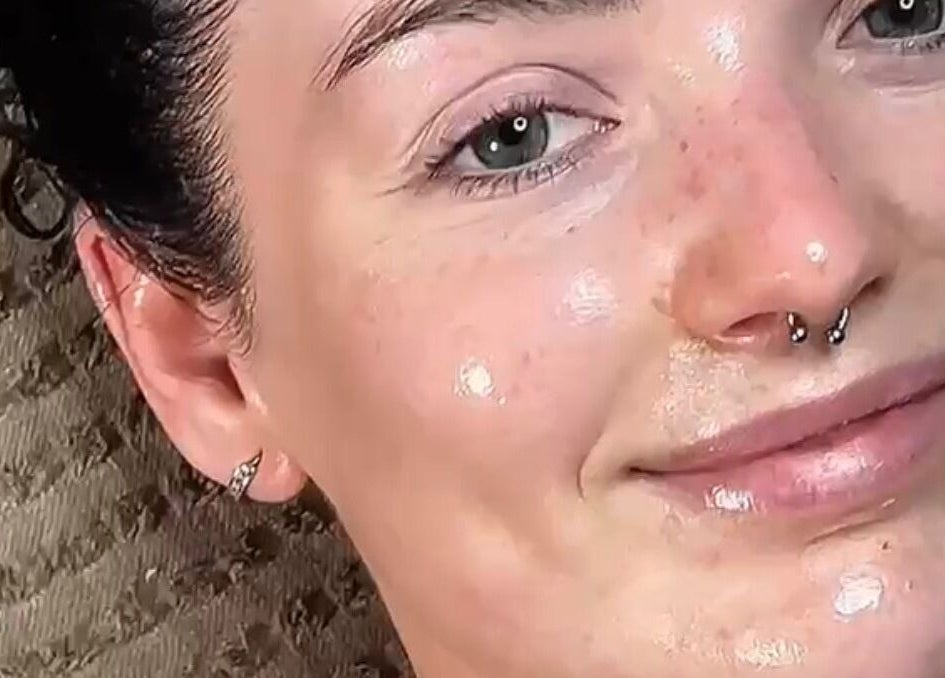 Glowing skin treatment client at The Lash Room, Ayr, Scotland, GB showcasing radiant complexion.