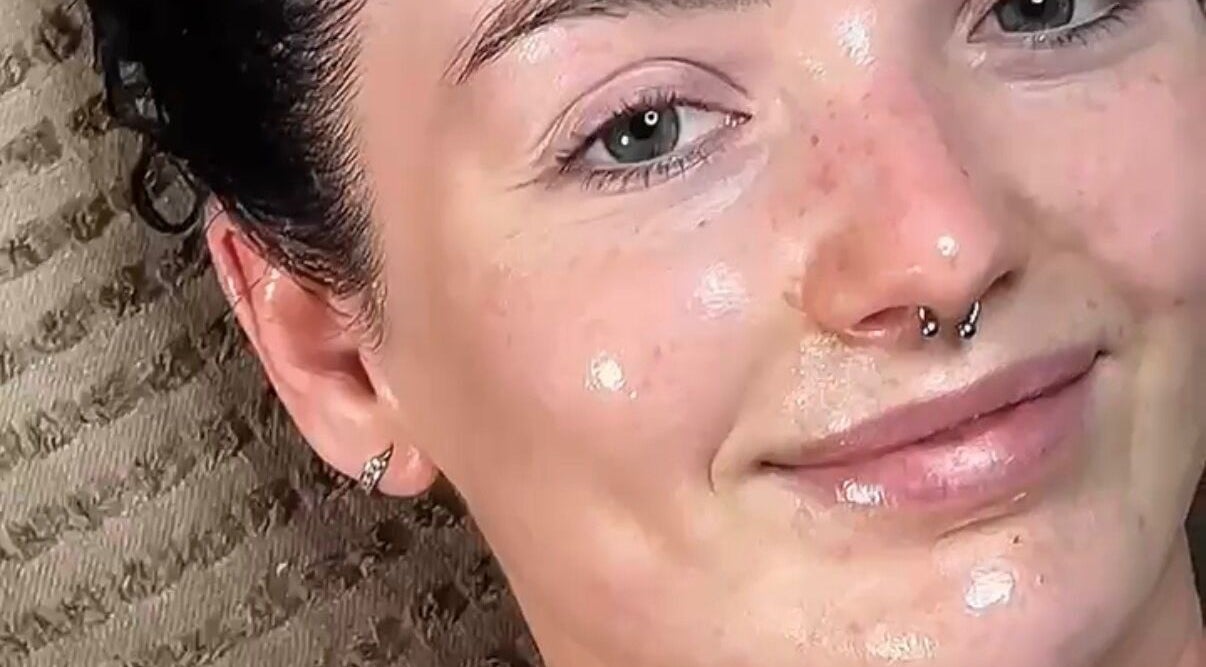 Glowing skin treatment client at The Lash Room, Ayr, Scotland, GB showcasing radiant complexion.