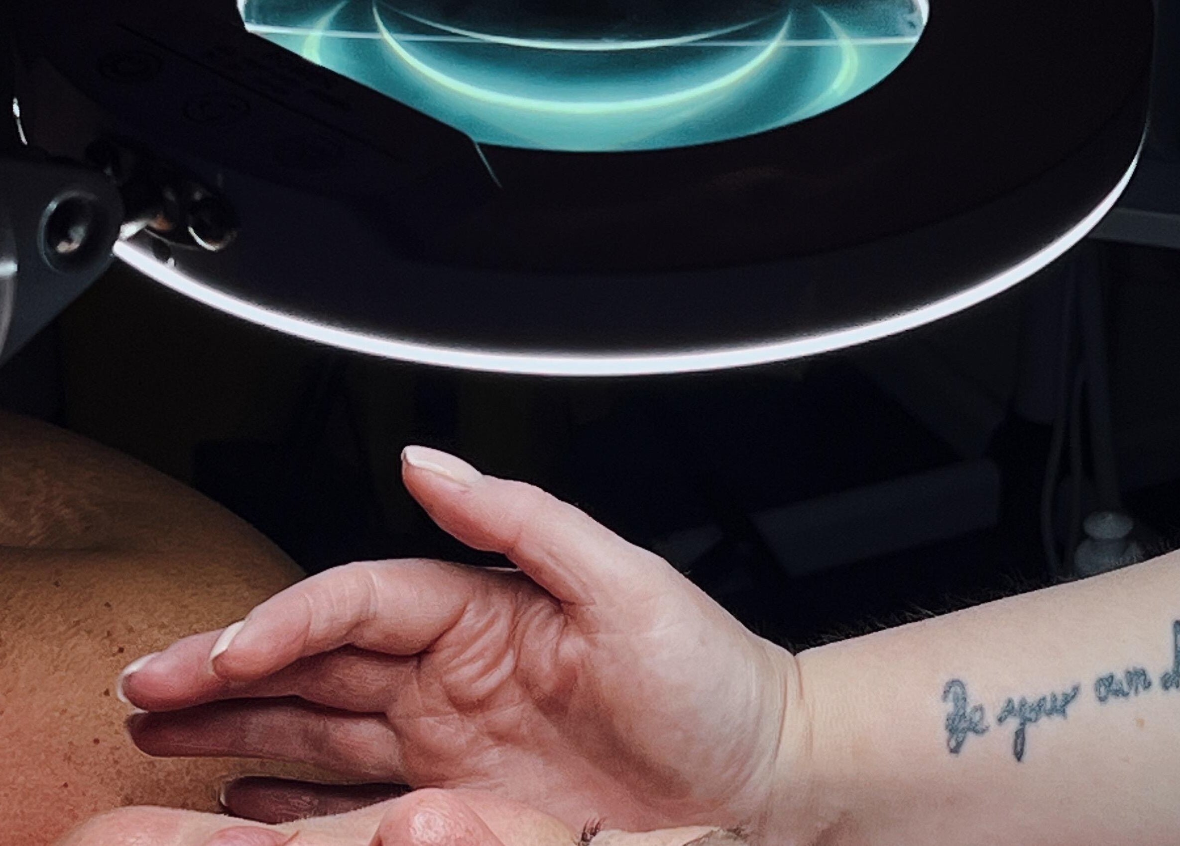 Intricate beauty treatment at The Lash Room, Ayr, Scotland, GB under soft lighting.